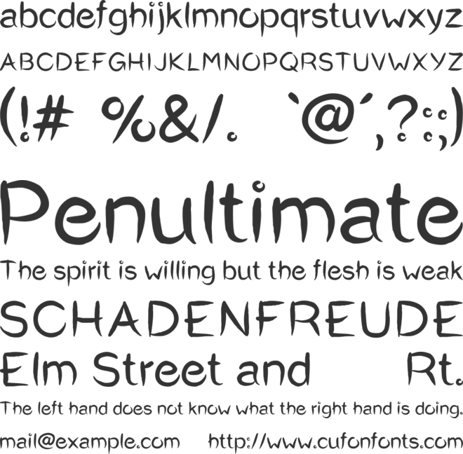 Okashi^ font preview