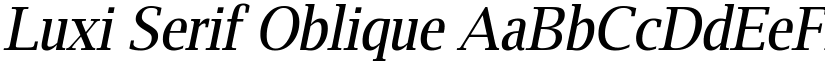 Luxi Serif Oblique font