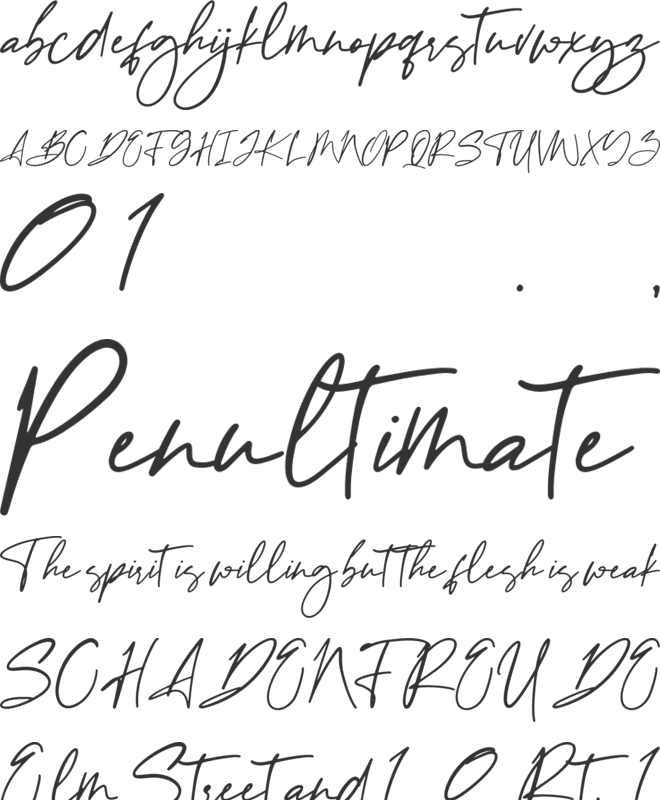 Baekrajan font preview