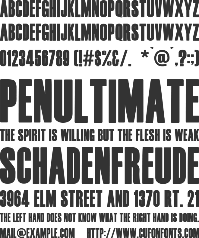 Film Noir font preview