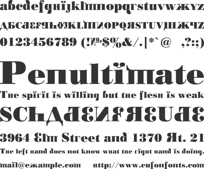 Kremlin Chairman font preview
