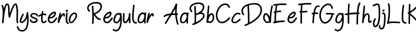 Mysterio Regular font