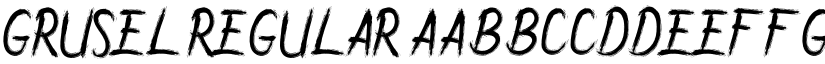 Grusel Regular font