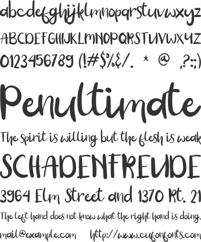 Ballete font preview