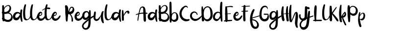 Ballete Regular font