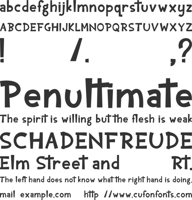 Melledak font preview