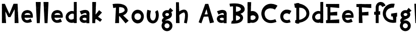 Melledak Rough font