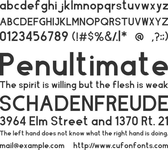 Cumisans font preview