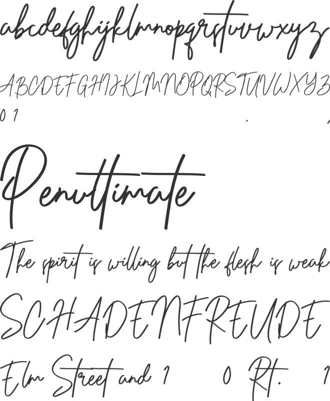 Maristella font preview