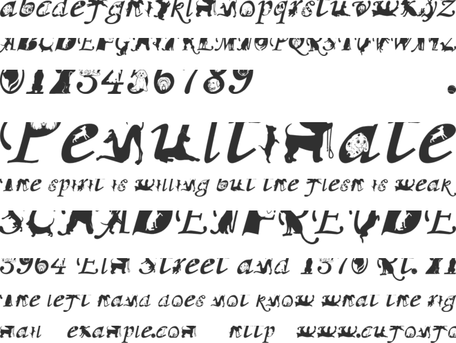 Doggy Dog World font preview