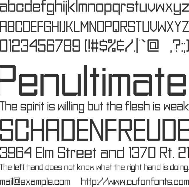 Sever Sans font preview