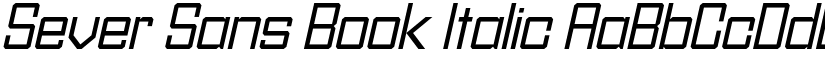 Sever Sans Book Italic font