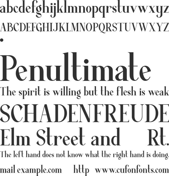 Average font preview