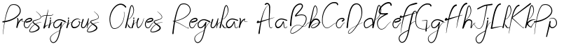 Prestigious Olives Regular font