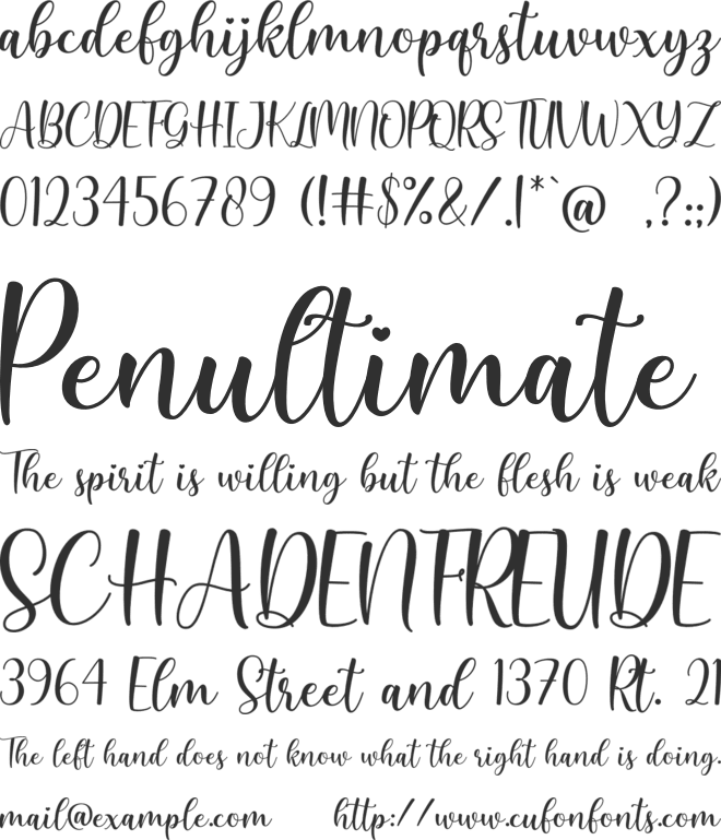 Masthina font preview