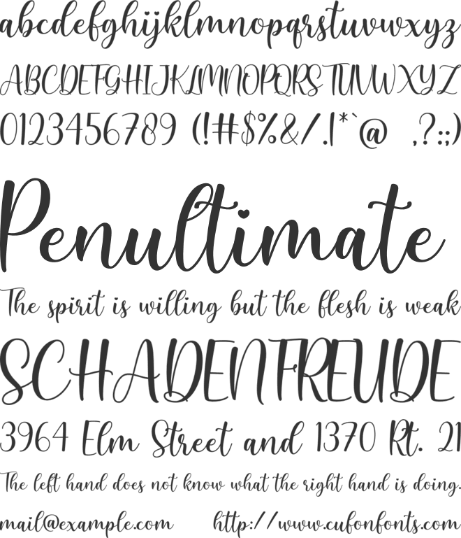 Masthina font preview