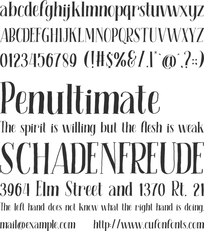 Poem Letters Serif font preview