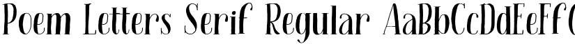 Poem Letters Serif Regular font