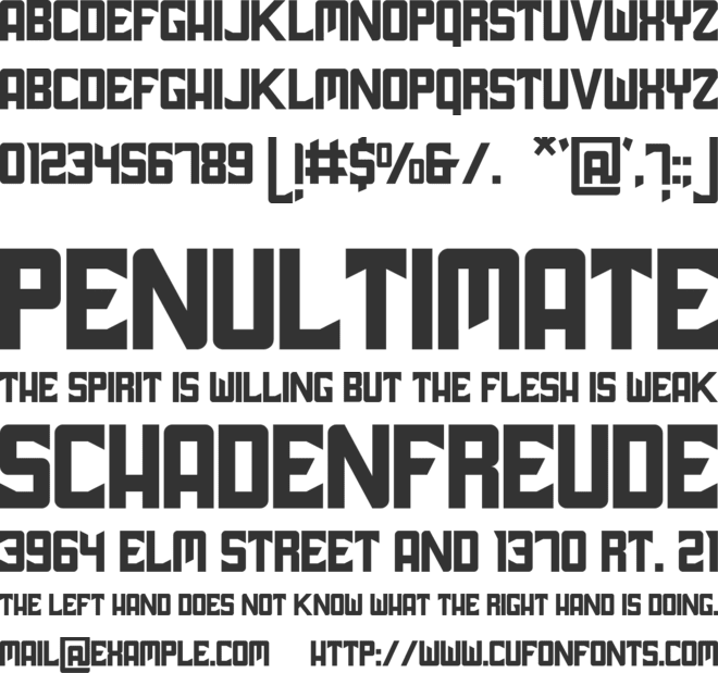 Suicide SuperVillains font preview