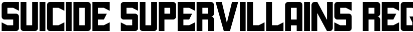Suicide SuperVillains Regular font