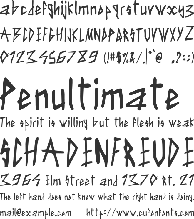 Bloody Dagger font preview