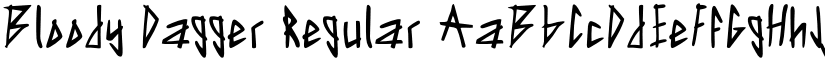 Bloody Dagger Regular font