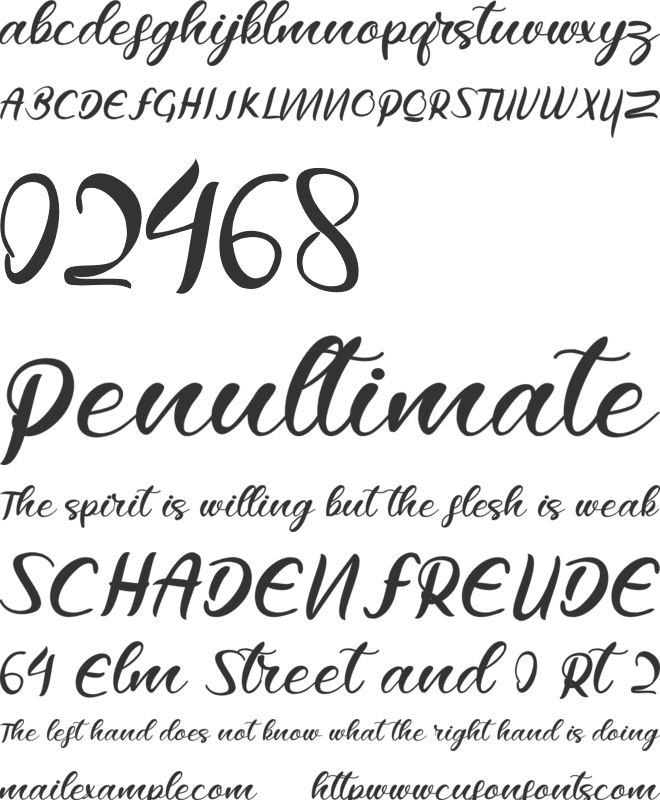 Raflesya font preview