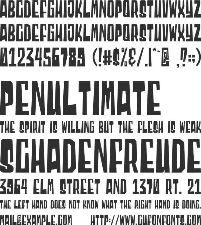 Blocky font preview