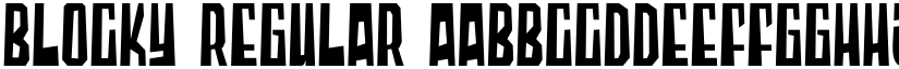 Blocky Regular font