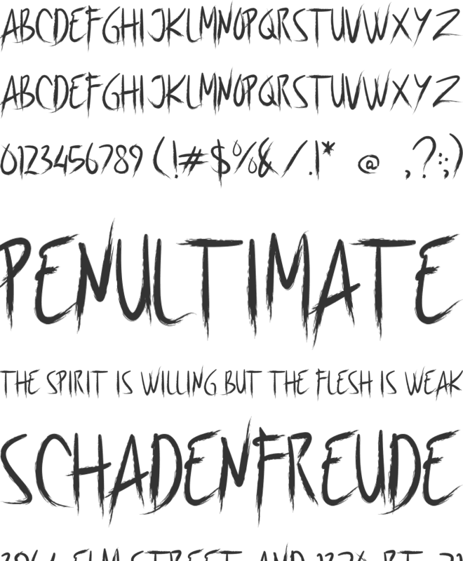 Scarekrowz font preview