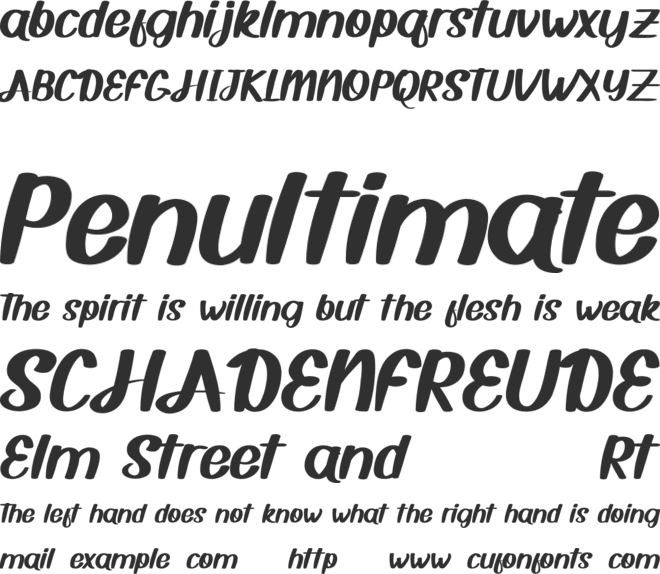 Symo font preview