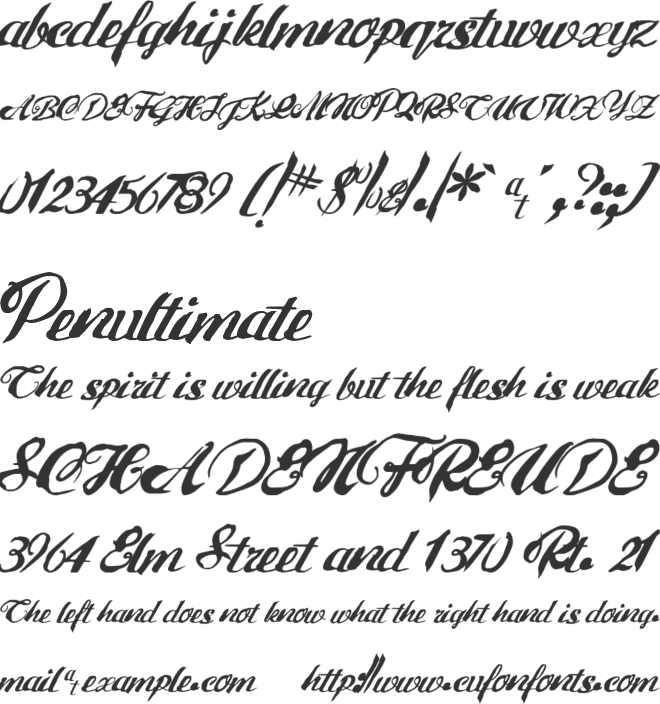 PreciousMoments font preview