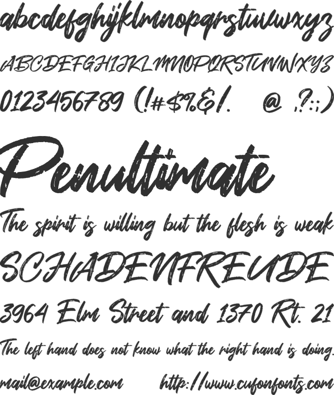 Smoke Attack font preview