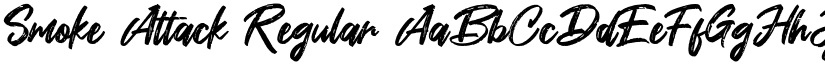 Smoke Attack Regular font