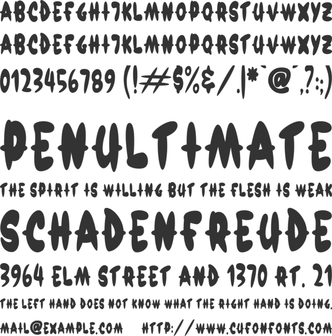 Chilli Candy font preview