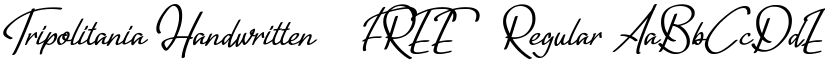 Tripolitania Handwritten (FREE) Regular font