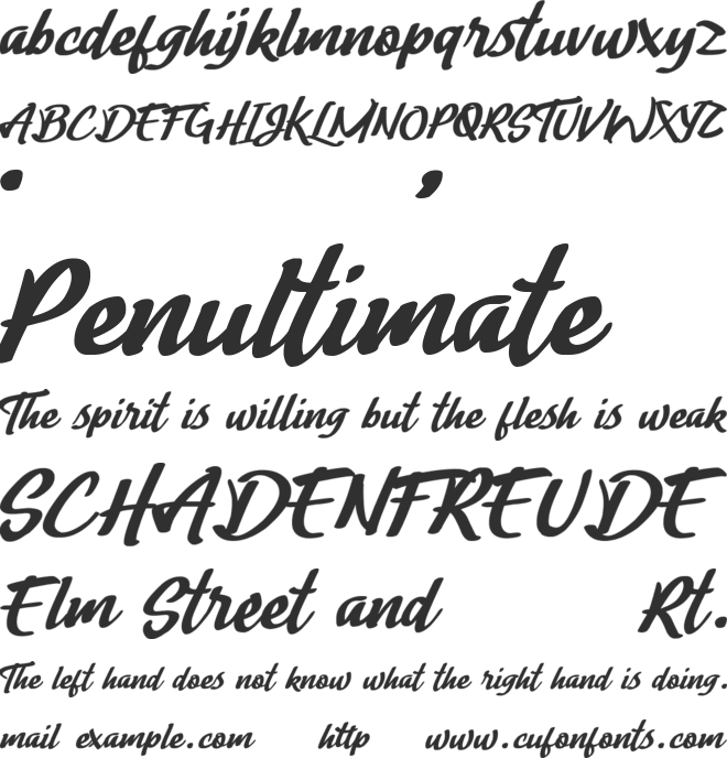 Lady Writer font preview