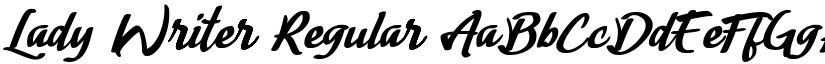 Lady Writer Regular font