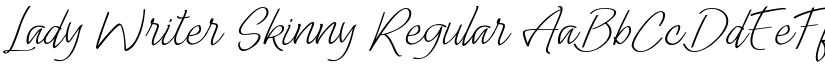 Lady Writer Skinny Regular font