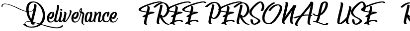 Deliverance (FREE PERSONAL USE) Regular font