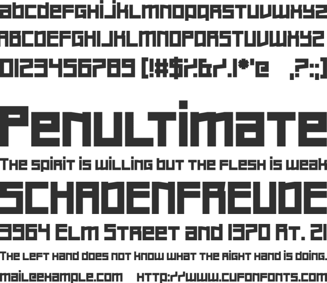 Bankruptcy font preview