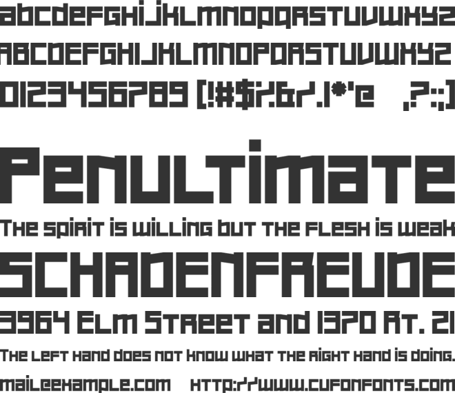 Bankruptcy font preview