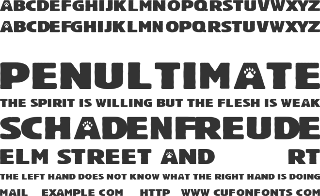 BEARS font preview