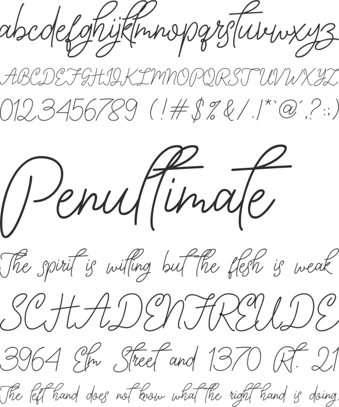 Ink Line font preview
