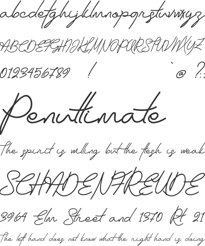 Raflesia font preview