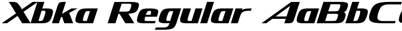 Xbka Regular font