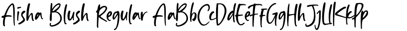 Aisha Blush Regular font