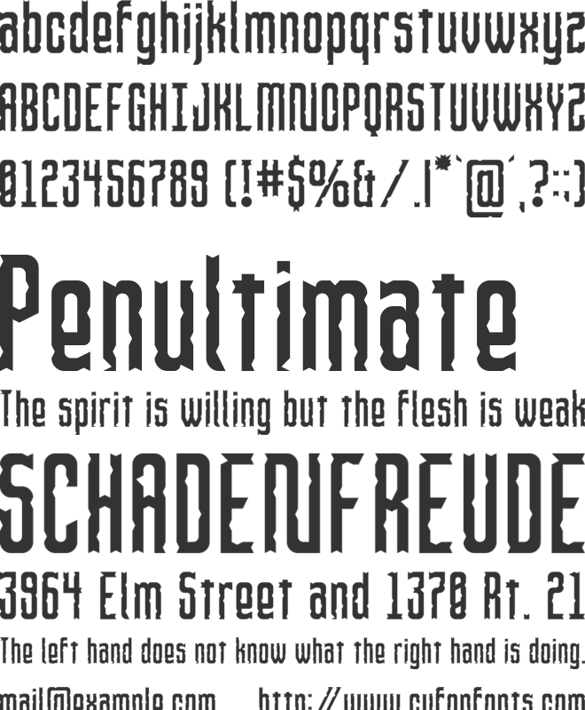 Spook Mansion font preview