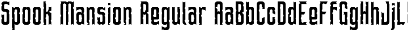Spook Mansion Regular font