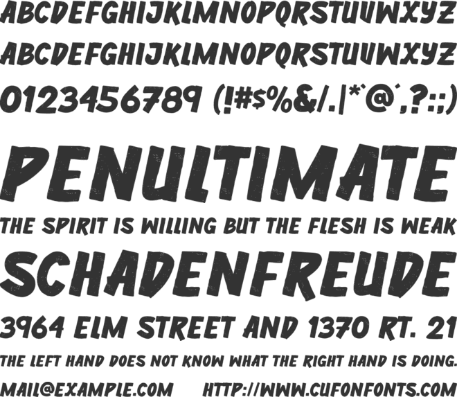 Freelancer font preview